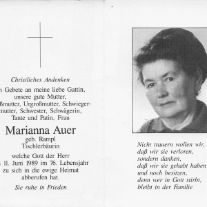 Auer Marianna Geb. Rampl